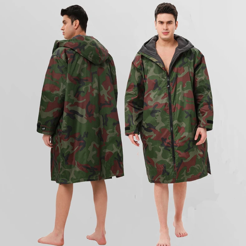 Surf Drying Robe Waterproof Coat For Man Woman Dive Swim Camouflage Changing Robe Unisex Windproof Surfing Ponchos
