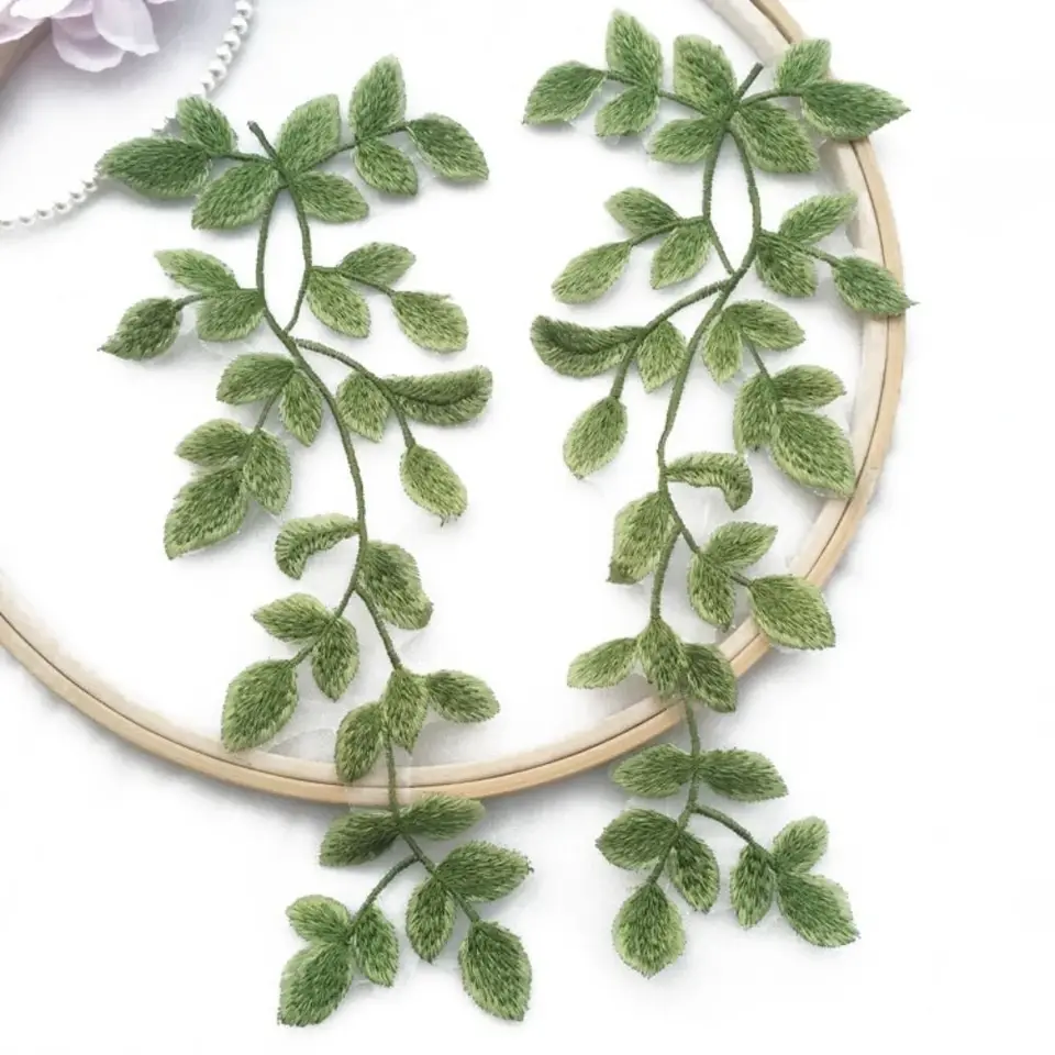 40 Pcs/Lot Rose Patch Organza Applique Dentelle Tissu Robe De Mariée Bricolage Mariée Cheveux Voile Vêtements Décoration Fleurs-NO3 Rose