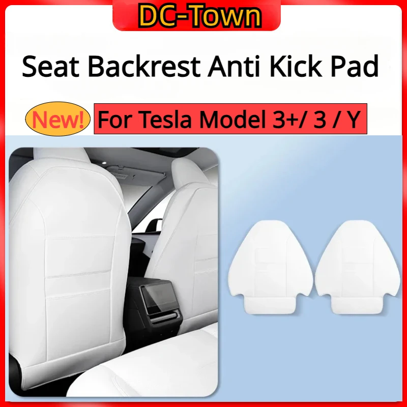 

For Tesla Model 3+ Model Y Seat Anti Kick Pad Ultra Fiber Leather Rear Backrest Protective Pad New Model 3 Highland Accessories