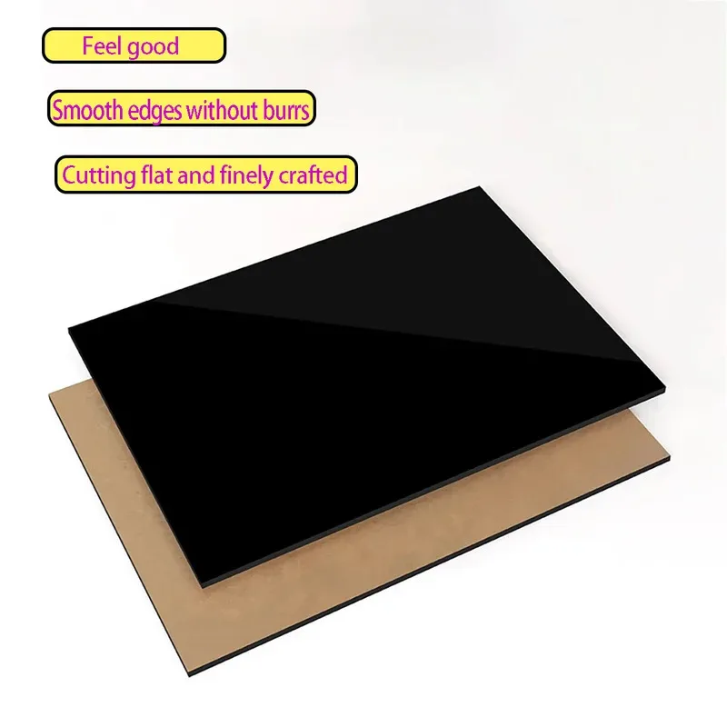 Acrylglasplatte Glänzend Halbtransparent Schwarz 2mm 3mm 4mm 5mm Dick Kunststoffplatte Organisches Glas Polymethylmethacrylat-Paneel