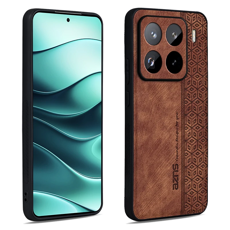 Custom Retro Soft Leather Skin-Friendly Shockproof Phone Case with PU Frame
