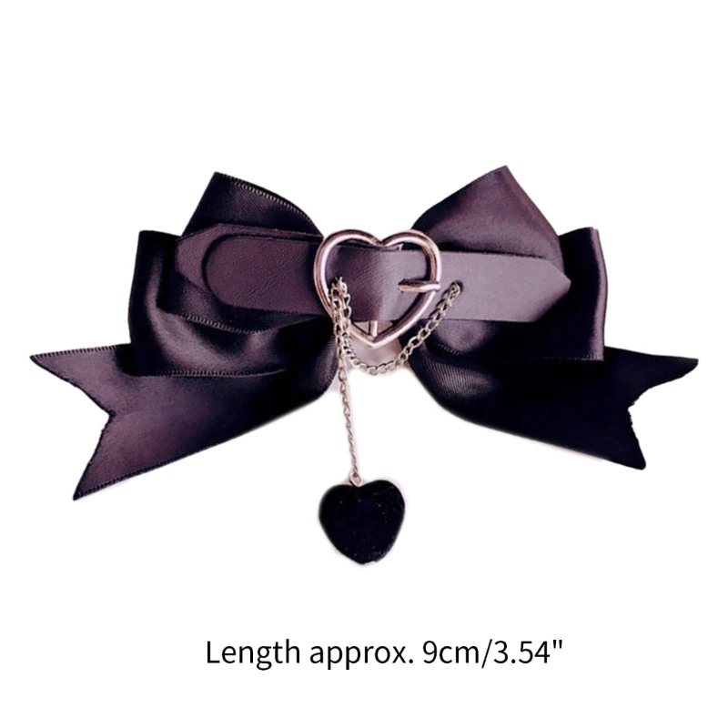 Lolita Accessories hairpin black Dark Sweet Cool Girl Big Bow Punk