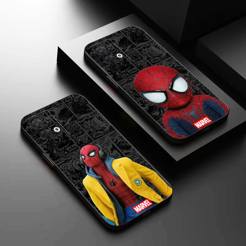 

Marvel Spider Man Cartoon For OPPO Find X6 X5 X3 Pro Lite Neo OPPO Reno 9 8 7 Pro Lite 8T 8Z 7Z 5G Phone Case Soft Coque Funda