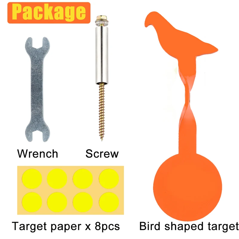 High-Visibility Steel Spinner Target for Outdoor Shooting with Auto Reset and Easy Set-Up Accessories