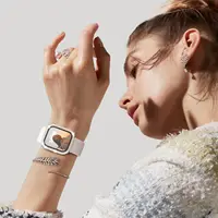 Coque en verre et diamant pour Apple Watch, 46mm 40mm 44mm 41mm 42mm 45mm, protection antichoc brillante, iWatch série 11 10 9 SE 7 8 6
