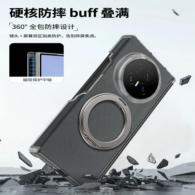 Enhanced Ring Magnet Shockproof Back Case with Stand