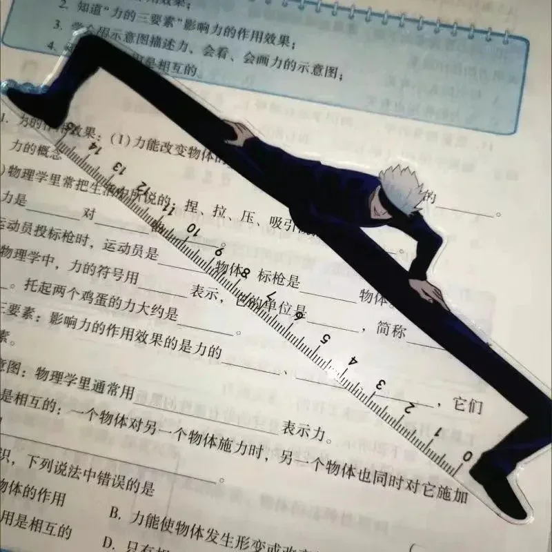 15 cm Satoru Gojo Gerade Lineal Figur Kreative Lustige Klare Jujutsu Kaisen Lineal Ausarbeitung Schreibwaren Versorgung Japanische Anime Geschenk – Detail 7
