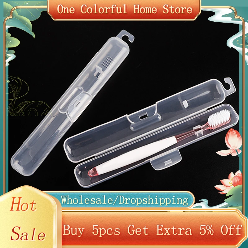 

Transparent Toothbrush Box Business Travel Portable Plastic New Hard Bathroom Supplies Practical Toothbrush Packaging Organizers