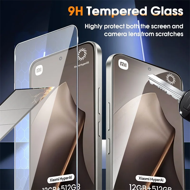 Full Cover Screen Protector - Premium HD Crystal 9H Tempered Glass, Anti-Scratch, Case Friendly