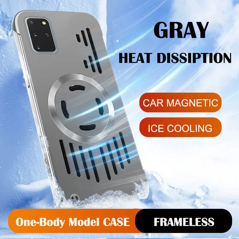 Frameless Metallic Hard Shell Case with Heat Dissipation and Magnetic Wireless Charging Compatibility