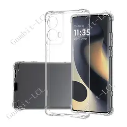 Enhanced Shockproof Silicone TPU Back Cover - Anti-Falling Protection Case for Motorola Moto G85 S50 Neo (Clear)