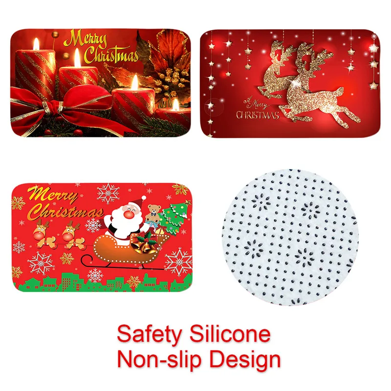 Merry Christmas Decorations for Home Elk Doormat Navidad Ornament New Year Gifts Xmas Party Decor Natal Noel Rug Mat christmas decorations