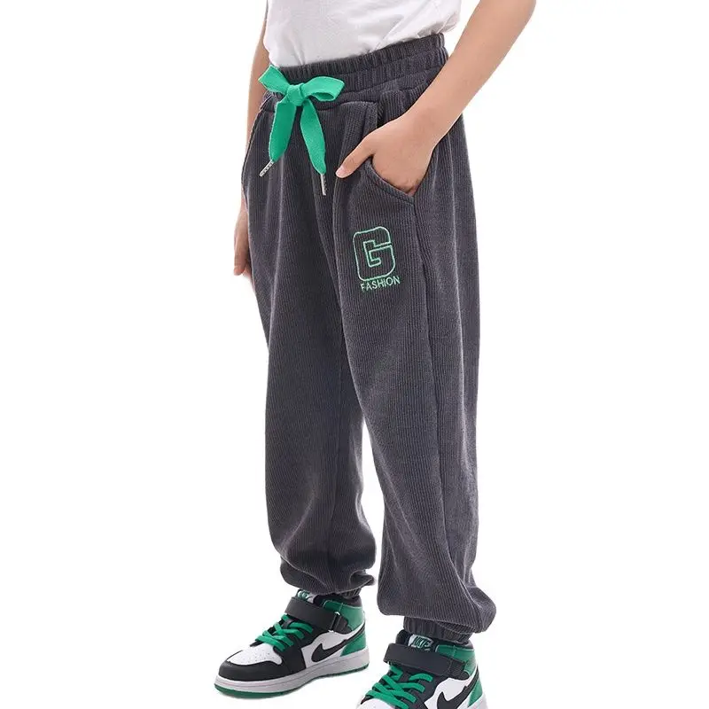 

3-16 Years Spring Autumn Girls Boys Kids High Waist Casual Sports Pants Trousers Elastic Waist Girls Boys Jogger Sweatpant Pants