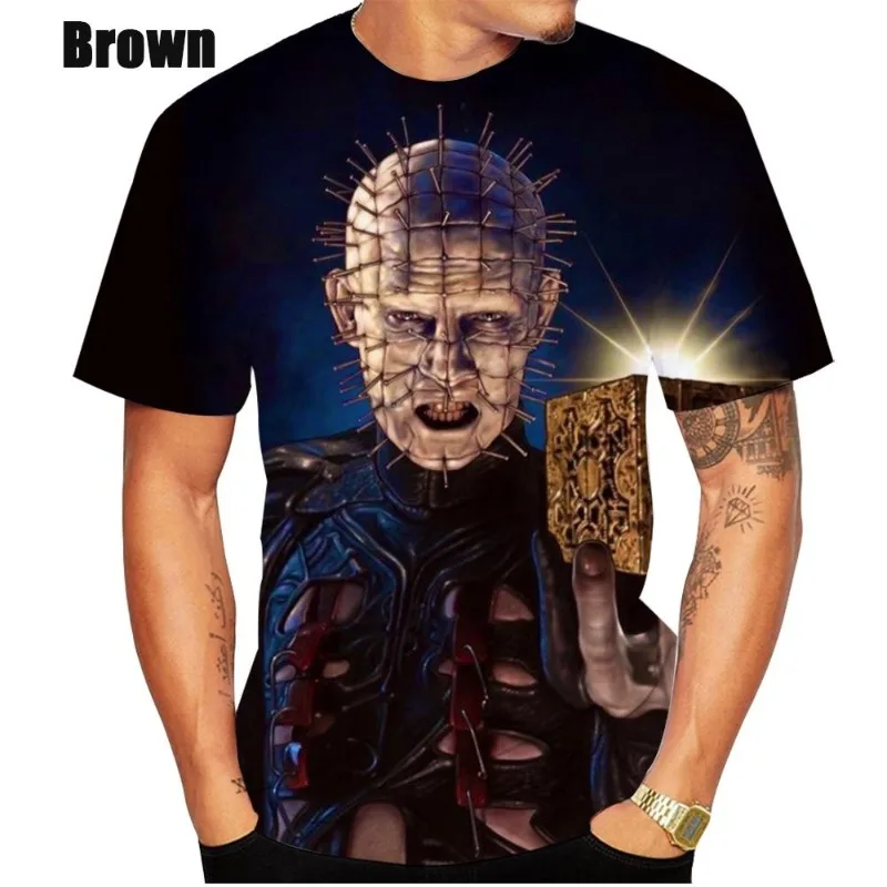 

Hellraiser T Shirt 3D Printing Oversized Haikyuu Graphic Streetwear Men's/women's Short-sleeved Round Neck Men's Tops Clothing