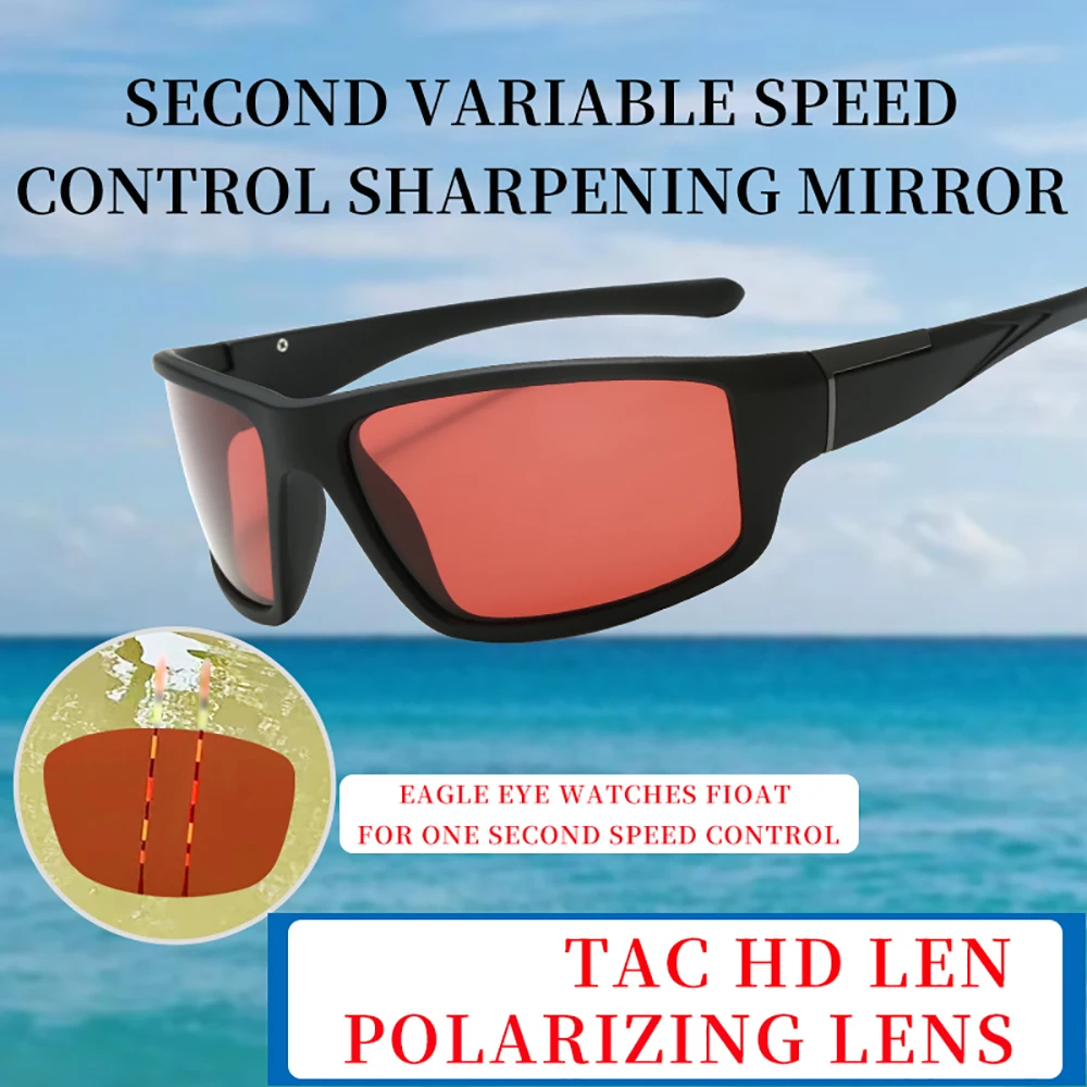 Fishing Sunglasses - Red Polarized TAC Goggles for Men  Women