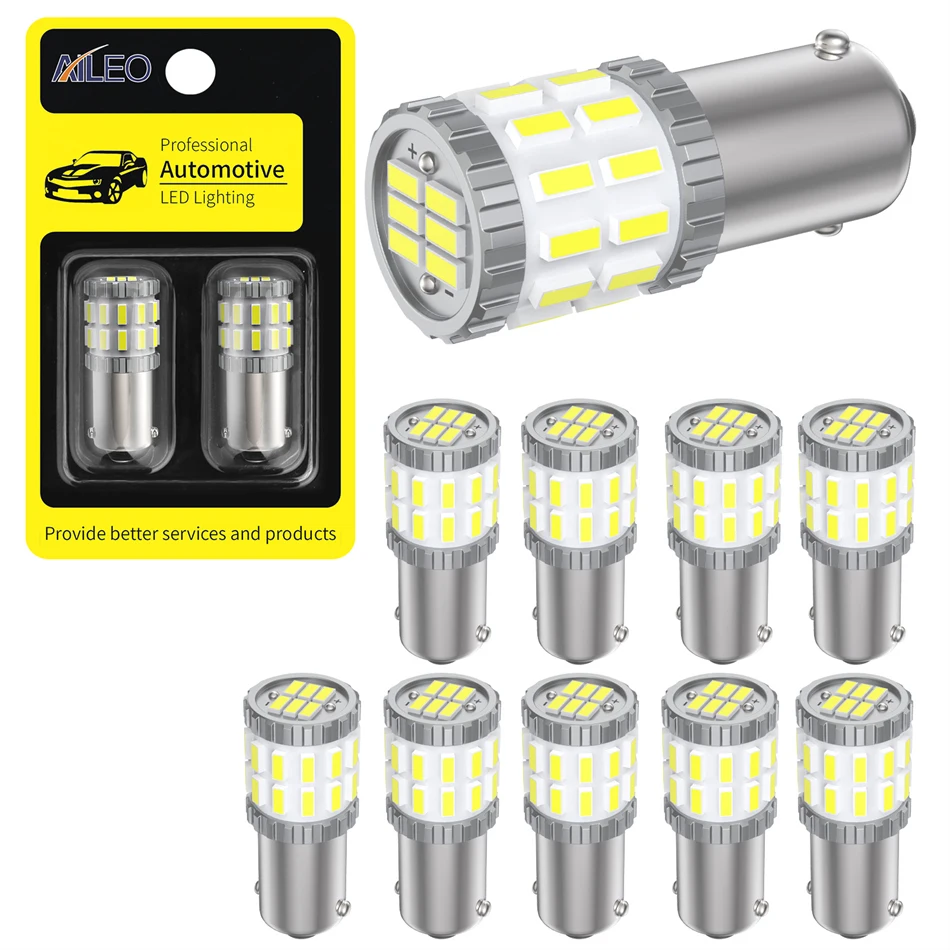 AILEO Автомобильные светодиодные фонари BA9S BAY9S BAX9S T4W H6W H21W 30SMD Дневные ходовые огни и освещение номерного знака ...
