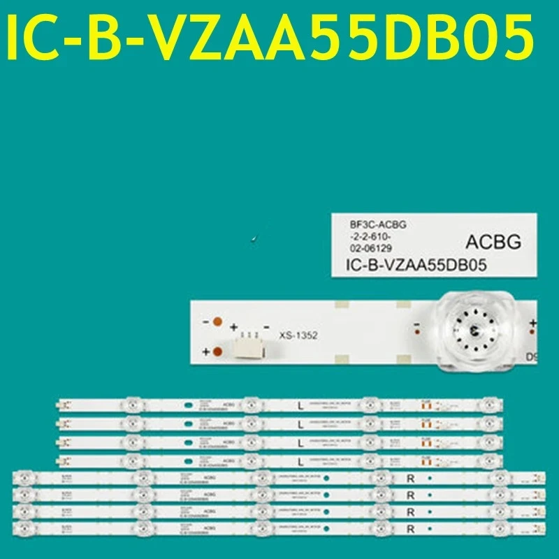 5set LED Backlight Strip  For UN55TU7090G UN55NU7095G HRS_XM55T46_4X9_2W_MCPCB 14MM_V0 E47 IC-B-VZAA55DB05 HG55AJ630UJJXZ 4pcs set tv led backlight bar strip un55nu7095g 4x9 2w mcpcb 14mm v0 ic b vzaa55db05 crh bp55303004097ct for samsung un55nu7095g