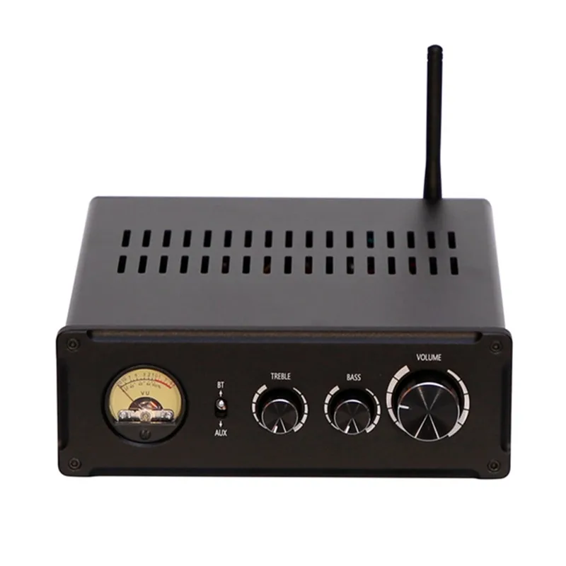 

D12 HiFi TPA3255 2.0 Stereo Home Audio Digital Class D QCC3034 Bluetooth 5.0 Power Amplifier With VU Meter 300W*2