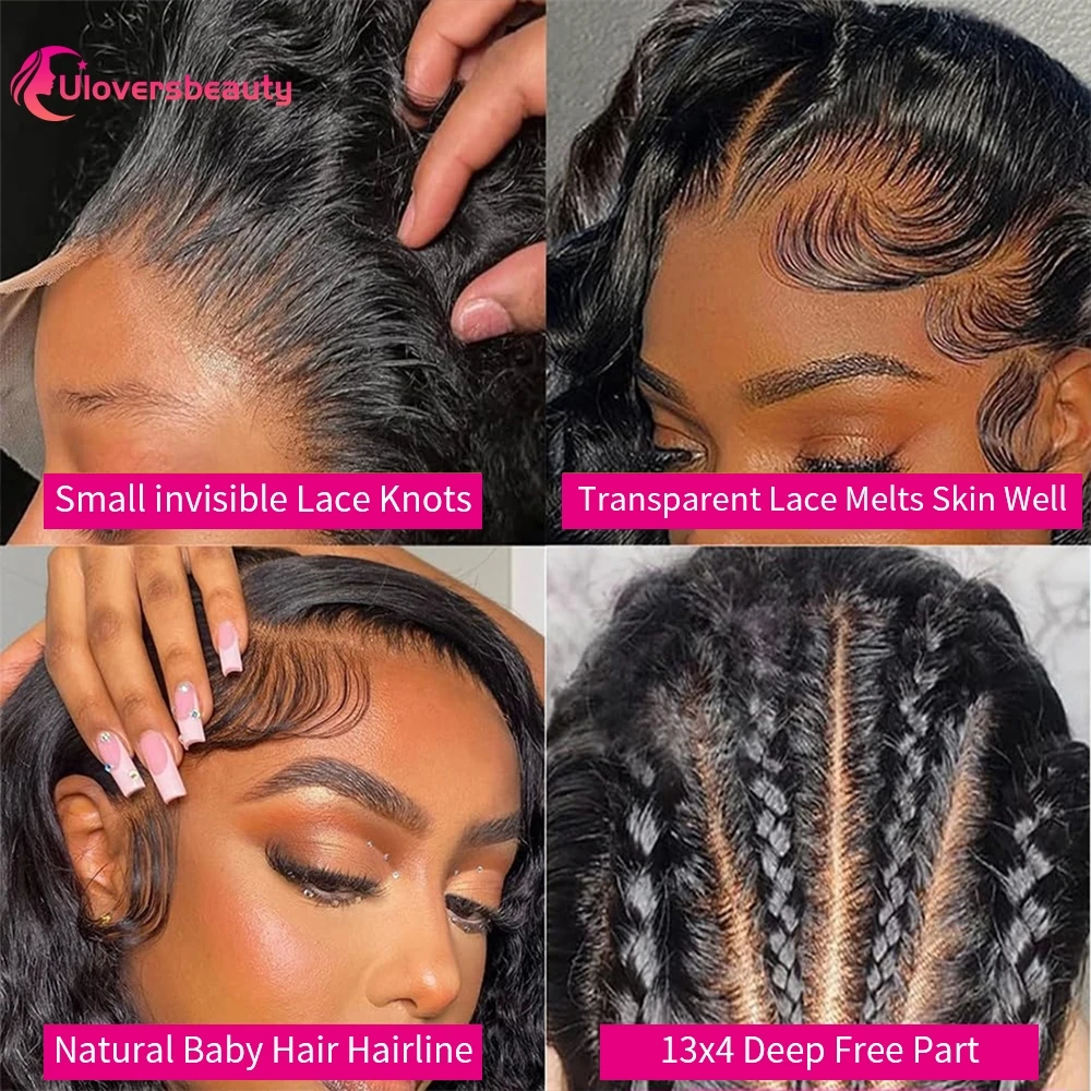 Water Wave Human Hair Wig 13x6 HD Lace Human Hair Wig 250% Glueless Wigs Human Hair Deep Curly Human Hair Wigs On Clearance Sale 4