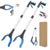 1-Pack 34 Inch Extra Long Grabber Reacher with 360°Rotating Jaw & Magnet Foldable Pickup Mobility Aid Reaching Assist Tool 1