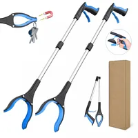 1-Pack 34 Inch Extra Long Grabber Reacher with 360°Rotating Jaw & Magnet Foldable Pickup Mobility Aid Reaching Assist Tool 1