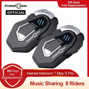 FreedConn Bluetooth Motorcycle Helmet Intercom Music Headset FM Waterproof 8 Riders Headphones Comunicator for Moto 1