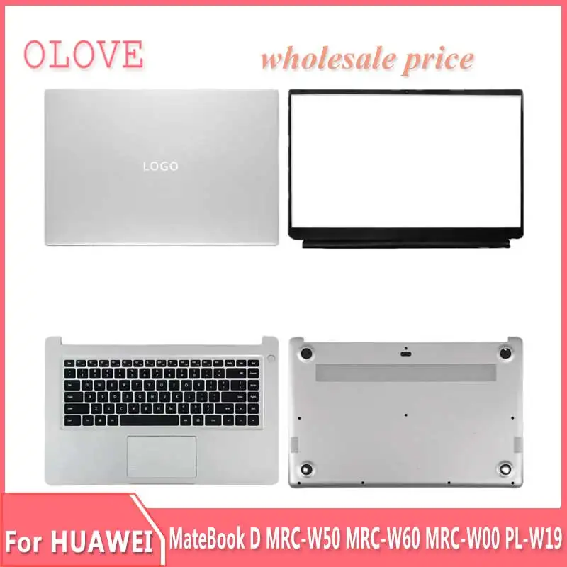 Nuovo Per Huawei Matebook D Mrc-W50 Mrc-W60 Mrc-W00 Pl-W19 Laptop Lcd Cover Posteriore Cornice Anteriore Tastiera Inferiore Poggiapolsi Superiore