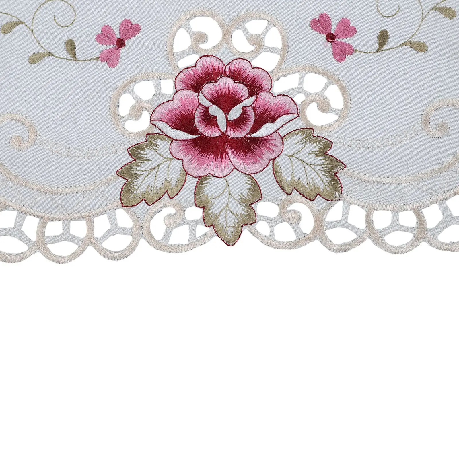 

Oval Vintage Embroidered Lace Tablecloth Elegant European Rustic Floral Table Decoration Floral Satin Fabric Tables Cloths