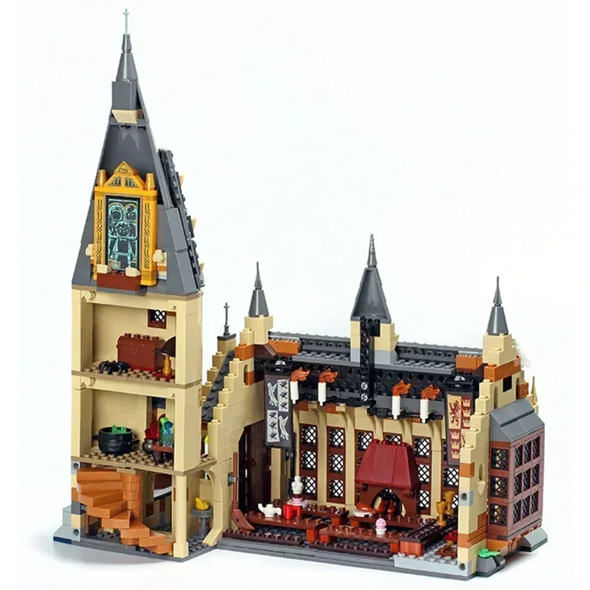 Great Hall Castle Building Compatible 75954 DIY Model Blocks Bricks Movie Children's Toy Birthday Christmas Gifts building blocks toy