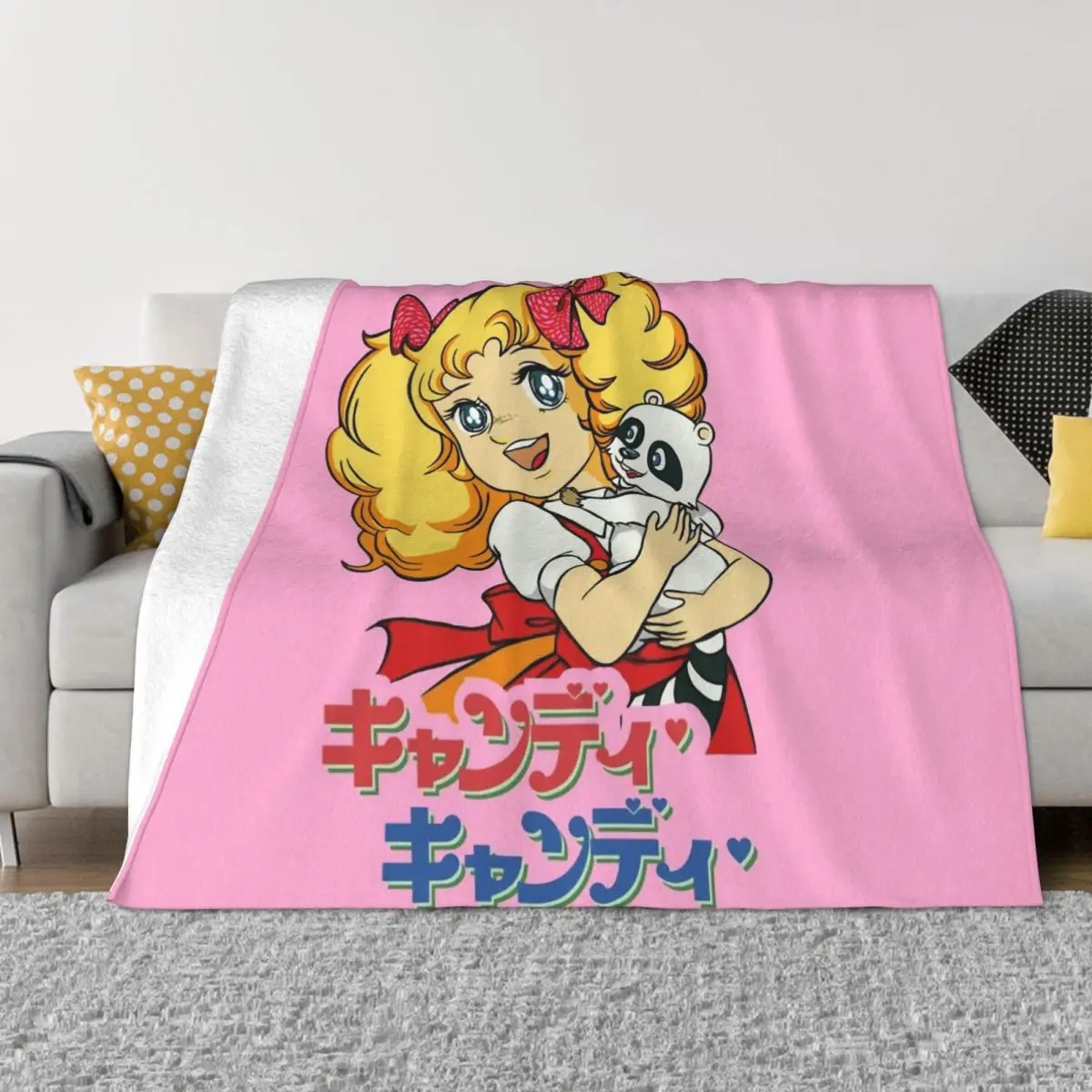 

Candy Candy Anime Blanket Flannel Decoration TV Shows Portable Home Bedspread
