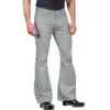 2024 New Fashion Men's Retro Flare Pants, Solid Color Mid-Rise Trousers Casual Classic 70s Bell Bottom 3