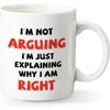 Funny Coffee Mug I'm Not Arguing I'm Just Explaining Why I Am Right Gag Coffee Mug Gift for Mother Father Children Friends 1