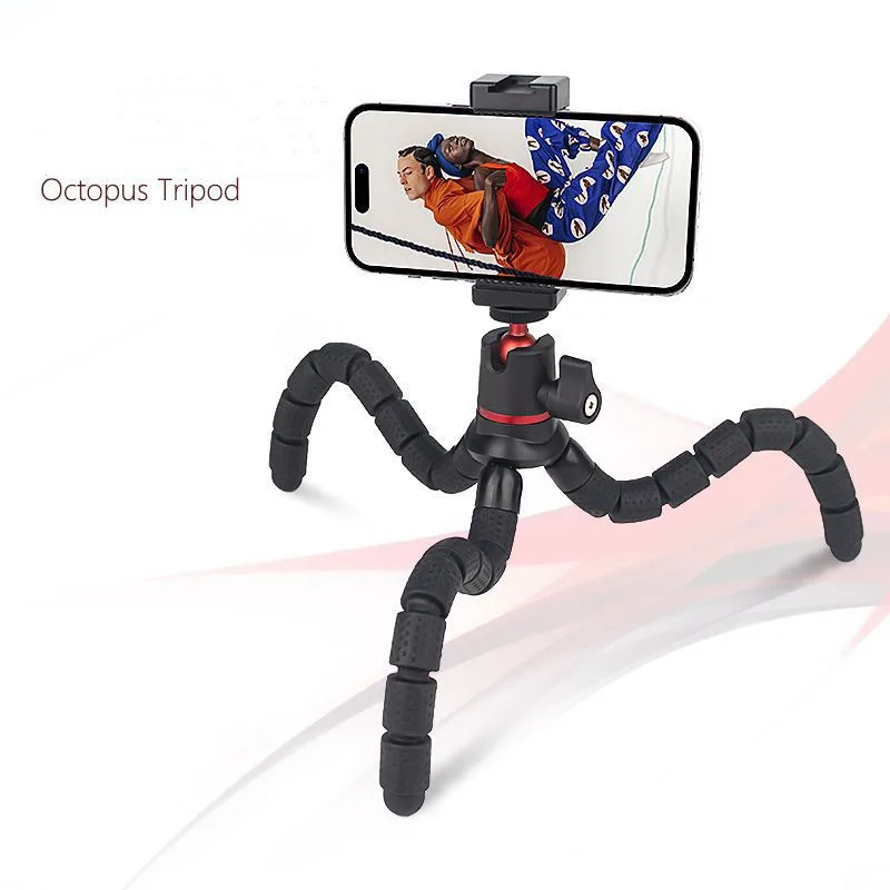 

Flexible Tripod For Phone SLR DSLR Gopro Camera Tripod Extend 1/4'' Screw With Ballhead ColdShoe Phone Clip tripode flexible