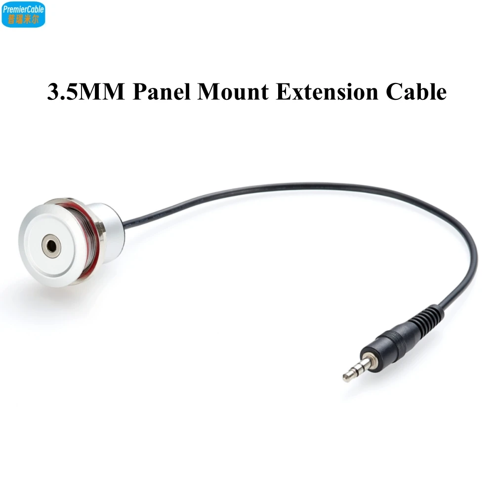 Enhanced Flush Mount Audio Extension Cable, Male to Female 3.5mm Stereo Connector