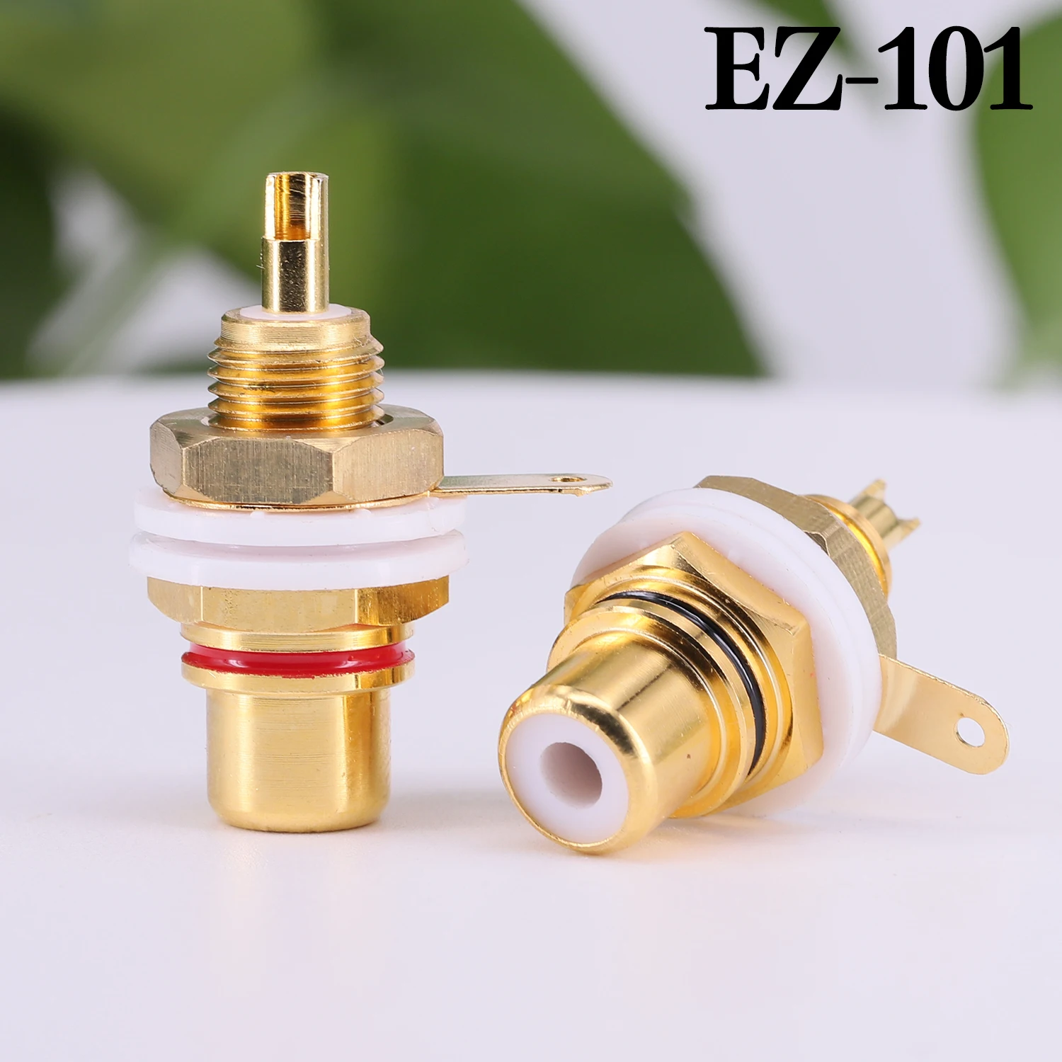 Eizz-high End Fêmea Rca Jack Conector de Soquete Adaptador de Latão Banhado a Ouro 24k Hifi Áudio Vídeo tv cd Amp Painel Chassis Pcs - Image 5