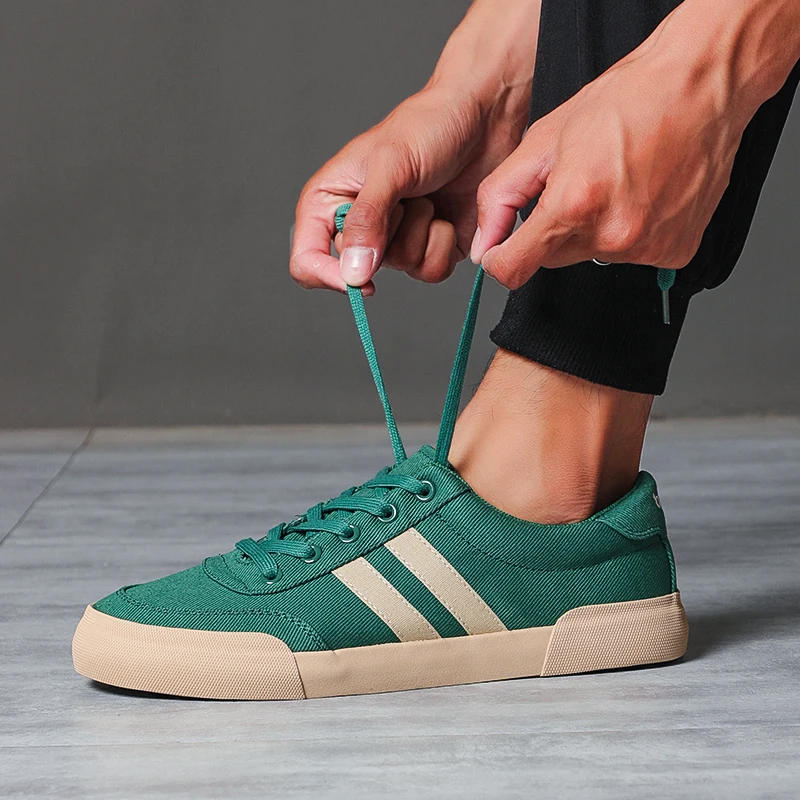 Men's Canvas Shoes Spring Autumn Fashion Classics Casual Lace Up Breathable neakers High Quality Mens Tennis Shoes BD24077 - 2