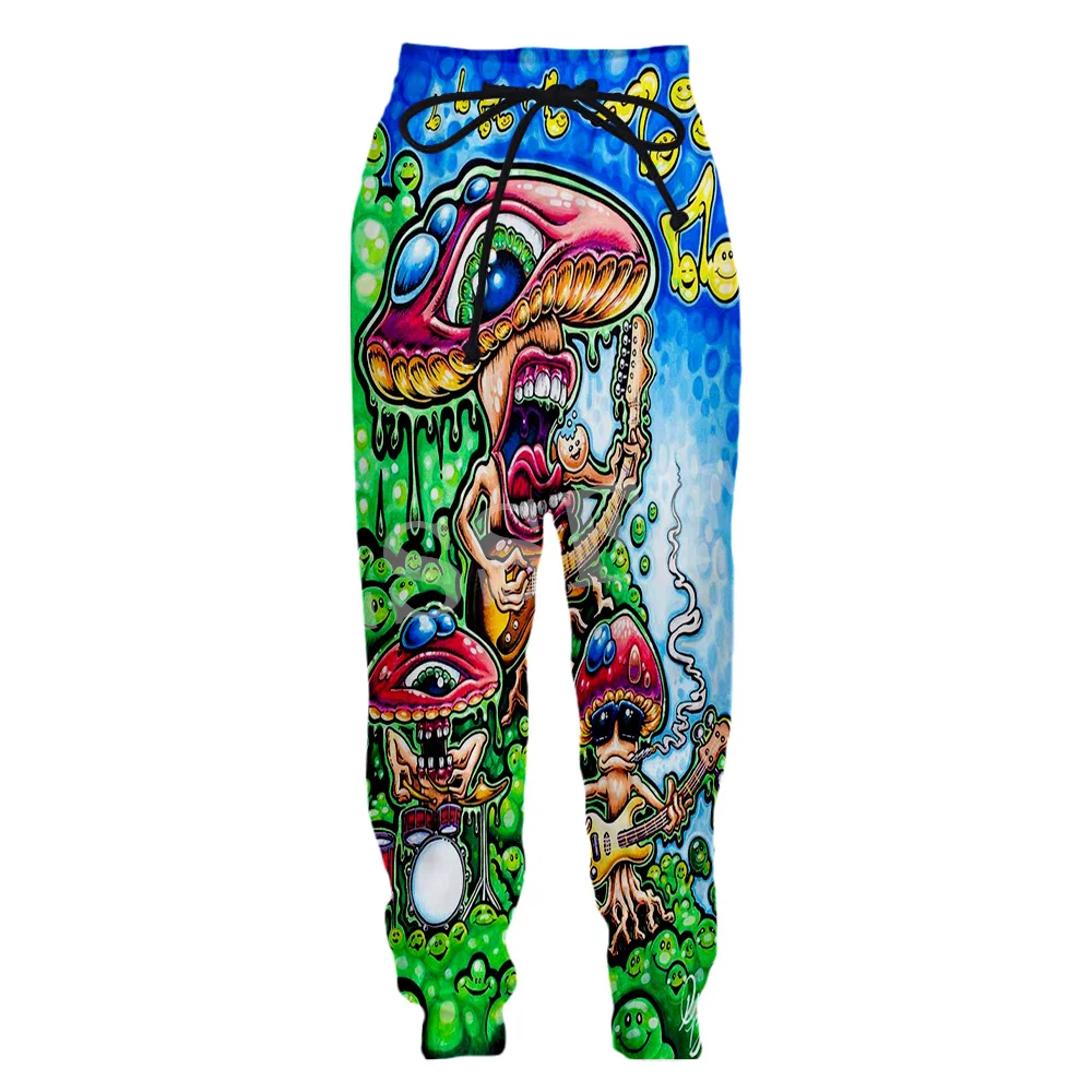 Men Mushroom Forest Plants Fungus Trippy Abstract Psychedelic Hippie 3DPrint Streetwear Harajuku casual sports pants Jogger Trousers 6