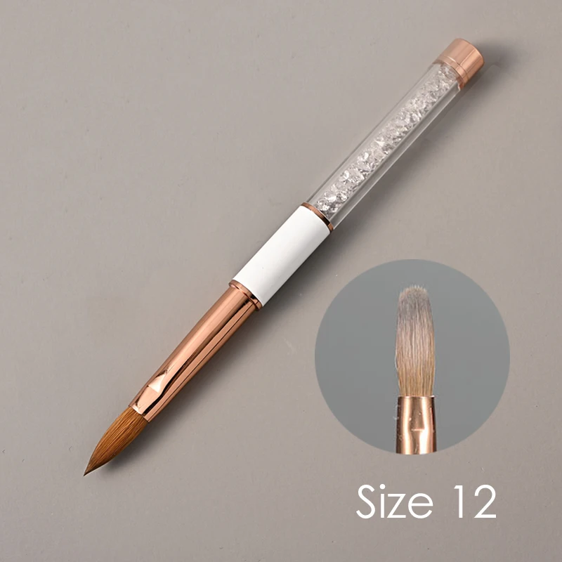 Crystal Handle Kolinsky Sable Nail Brush