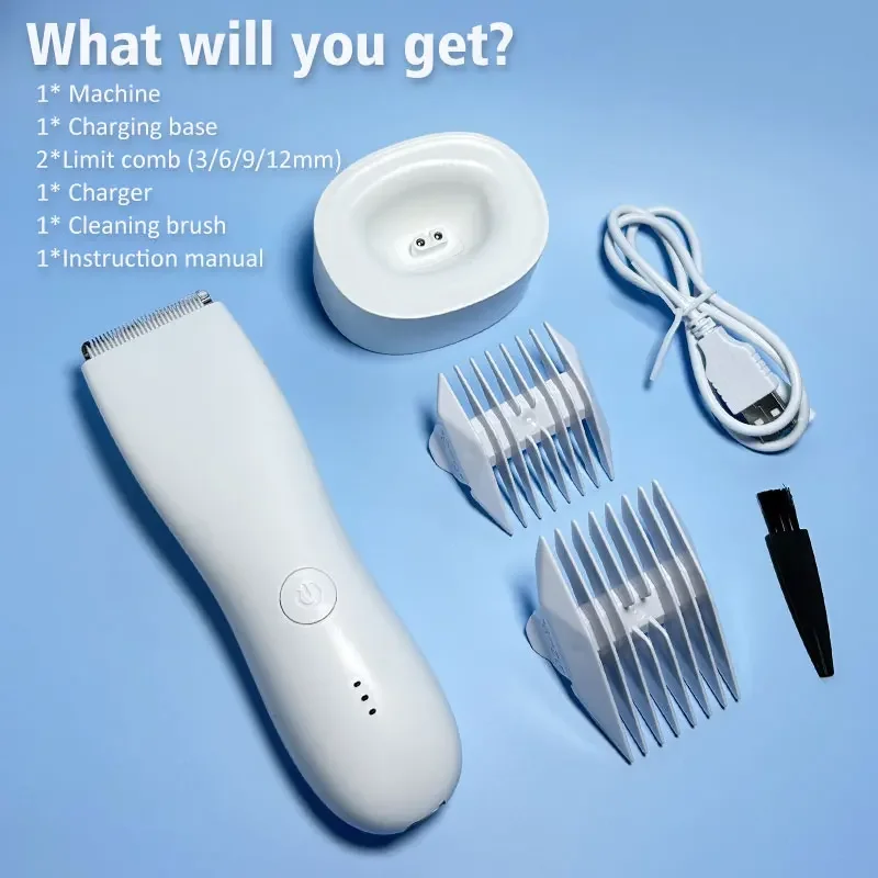 Body Hair Trimmer for Men & Women - Replaceable Ceramic Blades, Waterproof, USB-C Rechargeable Pubic Hair Bikini Groin Trimmer 6