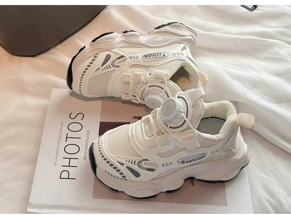 أحذية رياضية عصرية للأطفال 2026 من الجلد الصناعي، أحذية رياضية للمراهقين والأطفال، مريحة وقابلة للتنفس، أحذية جري للأولاد والبنات