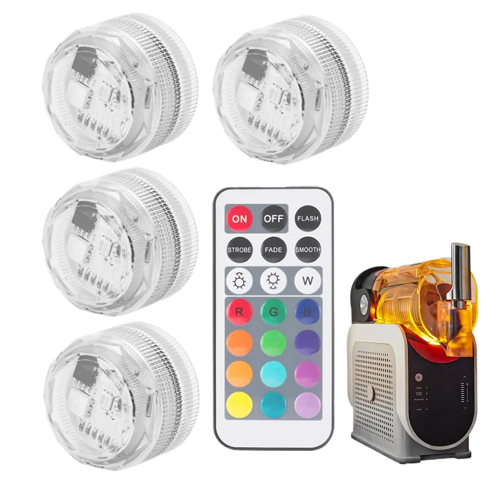 Battery Operated LED Underwater Lights Remote 13 Colors/4 modes Submersible Led Lights Tea Lamp For Xmas Valentine's Day Party