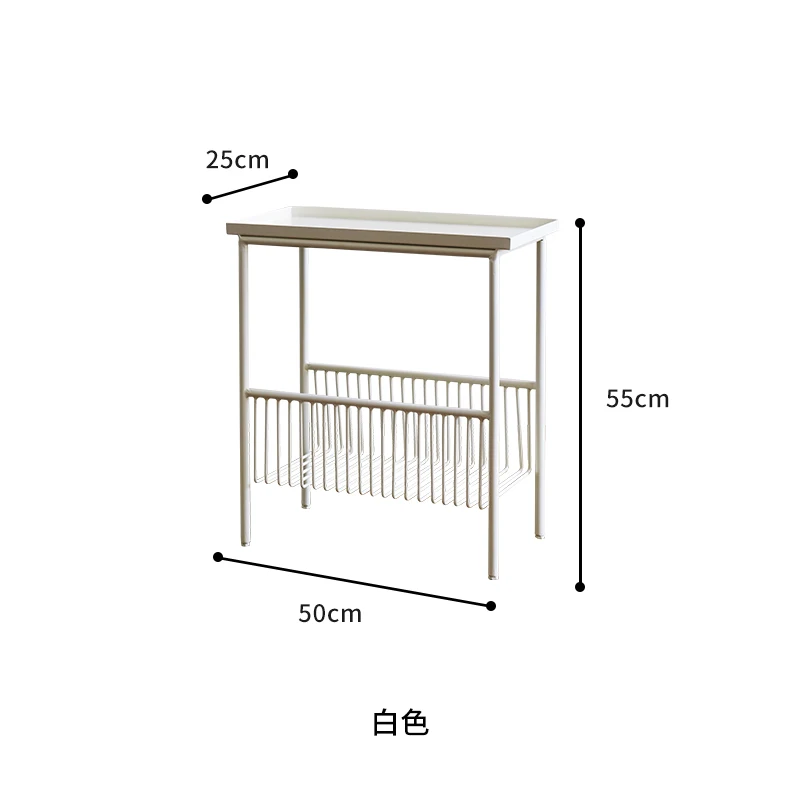 

Yyins Style Sofa Side Table Wrought Iron Corner Table Nordic Bed Head Storage Small Table