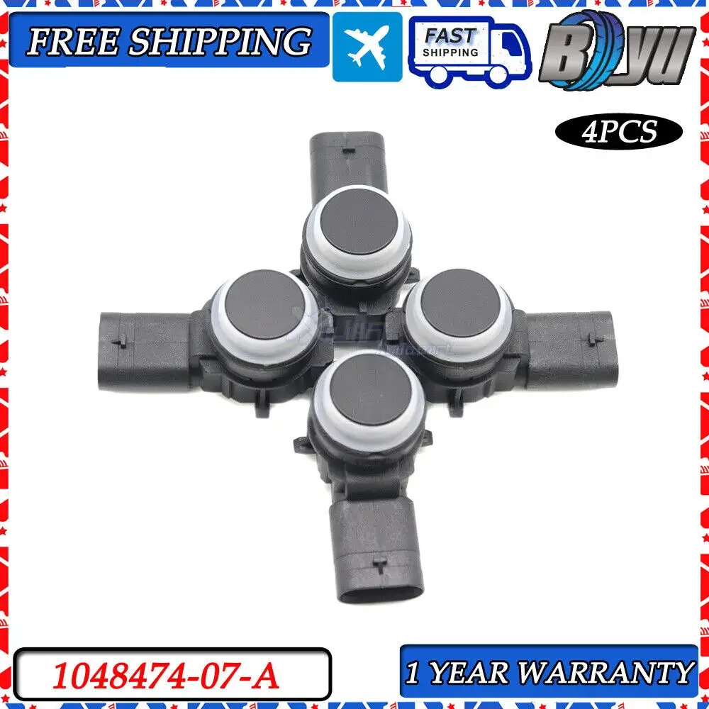 4pcs NEW 1048474-07-A Black PDC Parking Sensor For Tesla Model S Model X 2014- 104847407A
