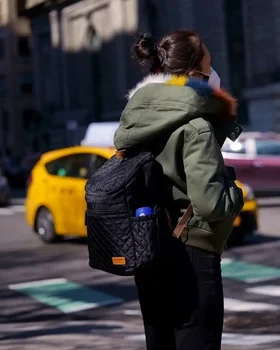 Fashion New Baby Diaper Bag Backpack Multifunctional Diaper Bag Organizer with Thermal Milk Bottle Bag Baby Bags for Mom 5