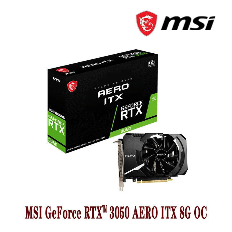 MSI GeForce RTX 3050 8G RTX3050 14000MHz 128Bit Support AMD Intel Desktop CPU LHR NEW external graphics card for pc Graphics Cards