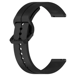 Premium Silicone Watch Strap Band - 22mm/20mm - Universal Fit - 20MM width strap (Black)