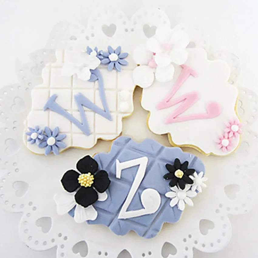 Cookie Cutter Sugar Biscuit Mold 3Pcs Plaque Cutter Cookies Frame DIY Cake Oval Square Rectangle Fancy Stainless