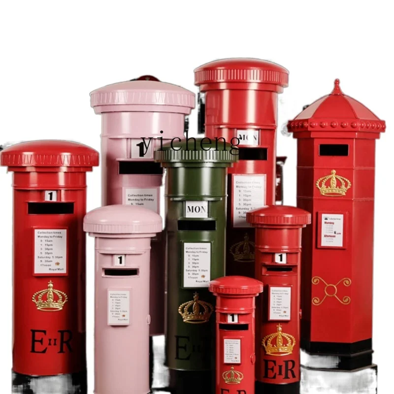 

XL Post Box Decoration Postal Model Mailbox Mailbox Iron Craft Decorations Bar Mall