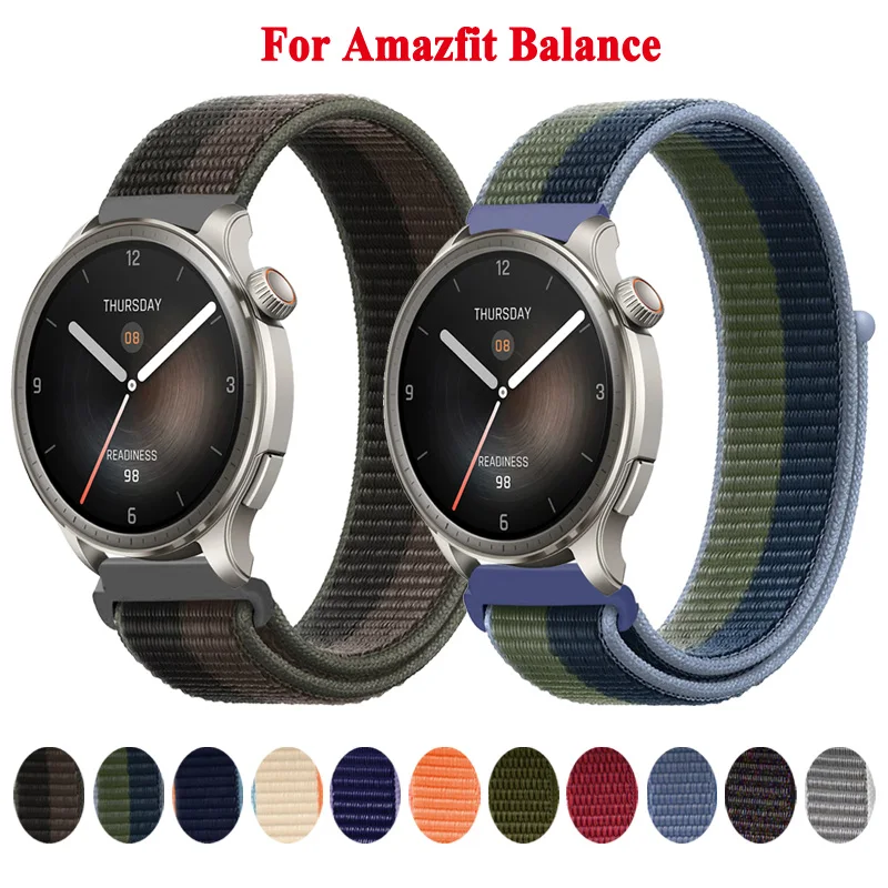 Per Amazfit Balance Watch Strap Smartwatch Cinturino In Nylon 22Mm Per Amazfit Gtr 4/Gtr 3/3 Pro/Gtr 2E/Gtr 47Mm/Bip 5 Bracciale