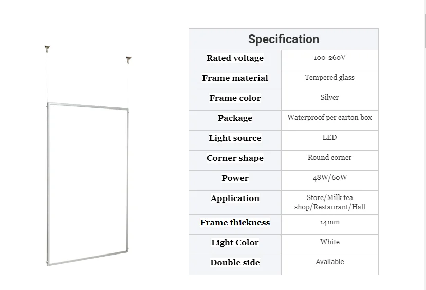 Description Picture 3 of itemfashion girl crystal led frame illuminated light box handing  double side glass light box light box sign with logo